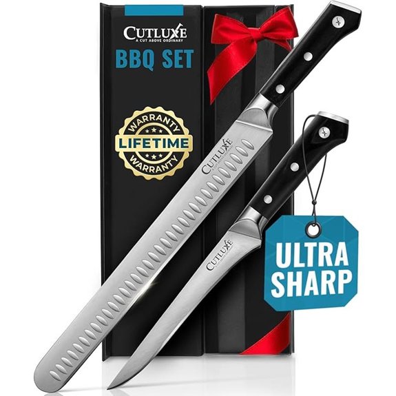 Cutluxe Carving Knife Set for BBQ and Brisket