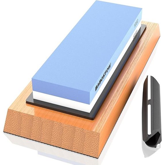 Premium Knife Sharpening Whetstone with Base