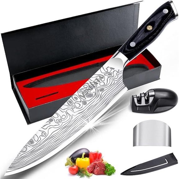 MOSFiATA 8 Professional Chef's Knife with Sharpener