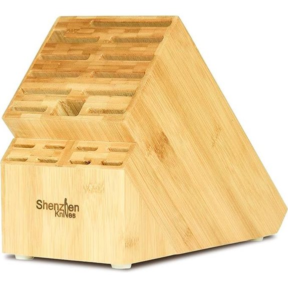 Shenzhen 20-Slot Bamboo Knife Block and Organizer