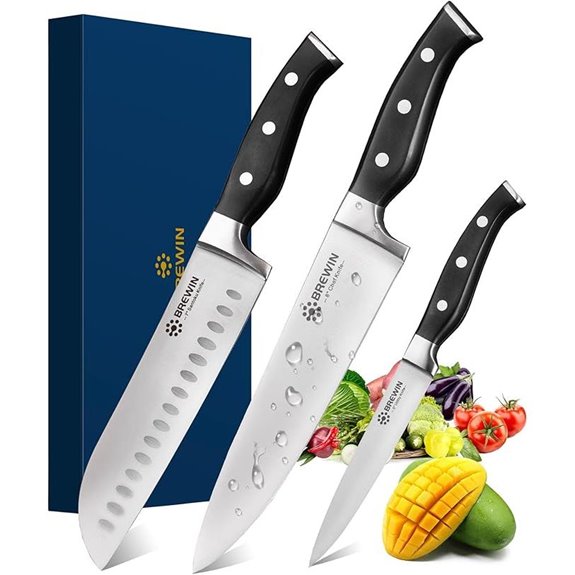 Brewin 3-Piece Chef Kitchen Knife Set