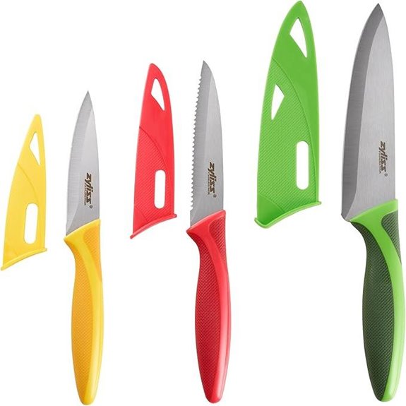 Zyliss 3-Piece Kitchen Knife Set with Covers