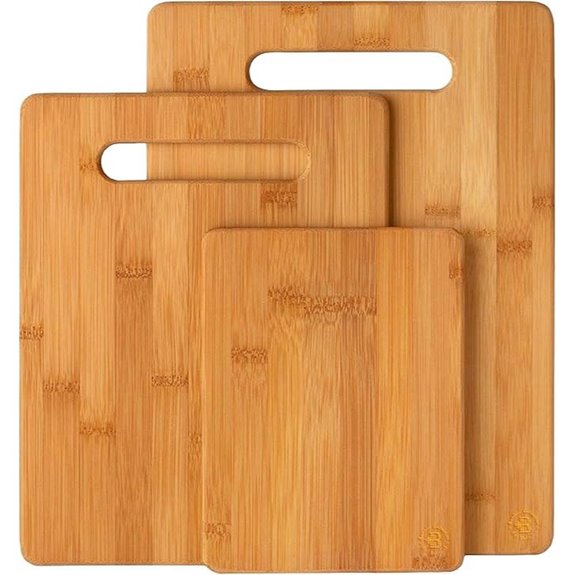 Bamboo Cutting Board Set – 3 Sizes for Food Prep