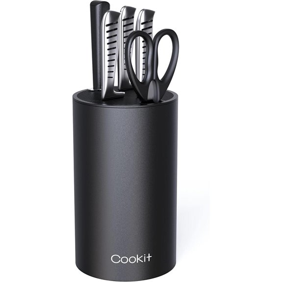 Cookit Universal Round Knife Block with Scissors Slot