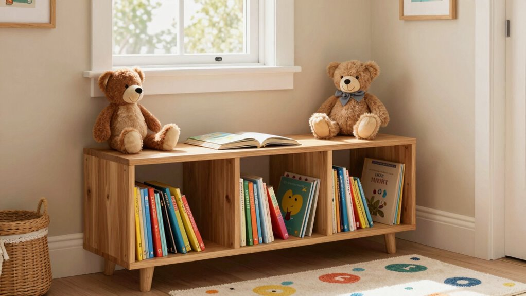 calm familiar kids bookshelf