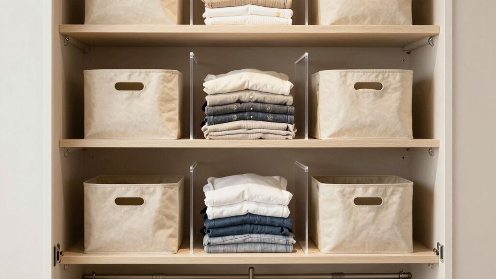 efficient adaptable closet organization