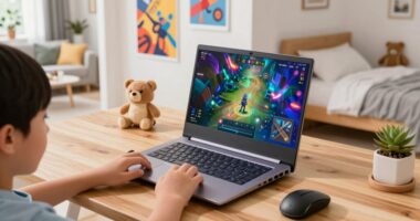 kid friendly dual home gaming laptop