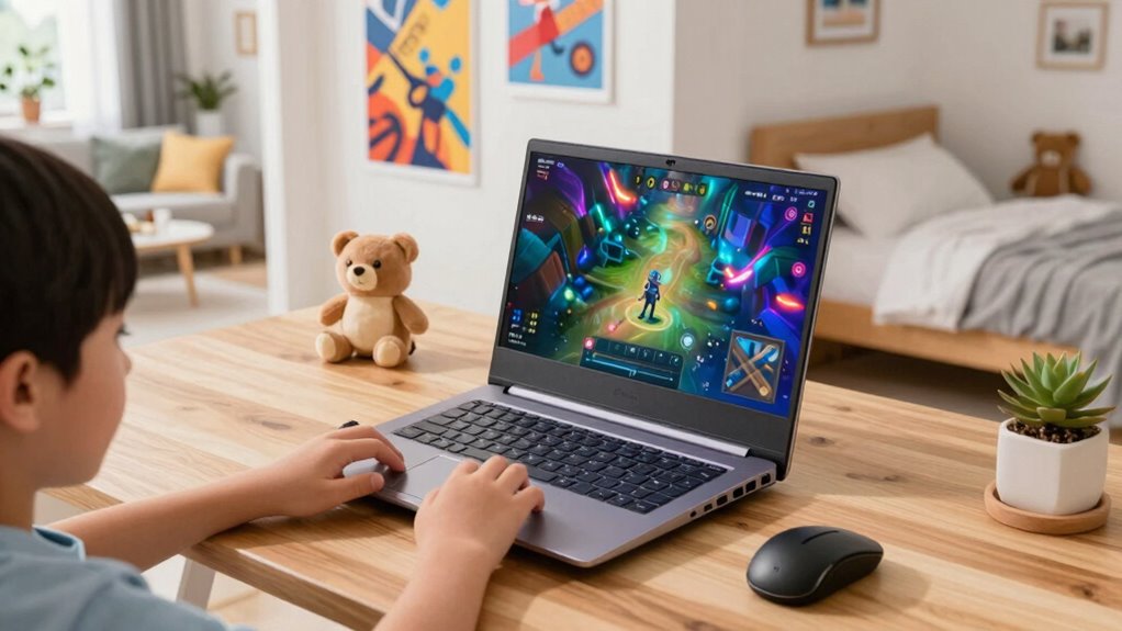 kid friendly dual home gaming laptop