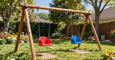 new backyard swing set