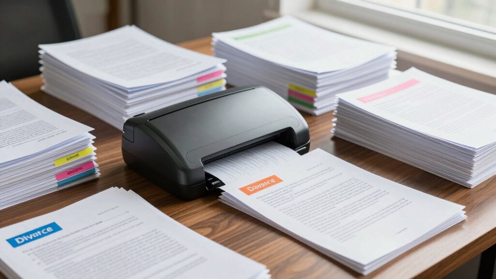 organize divorce documents efficiently
