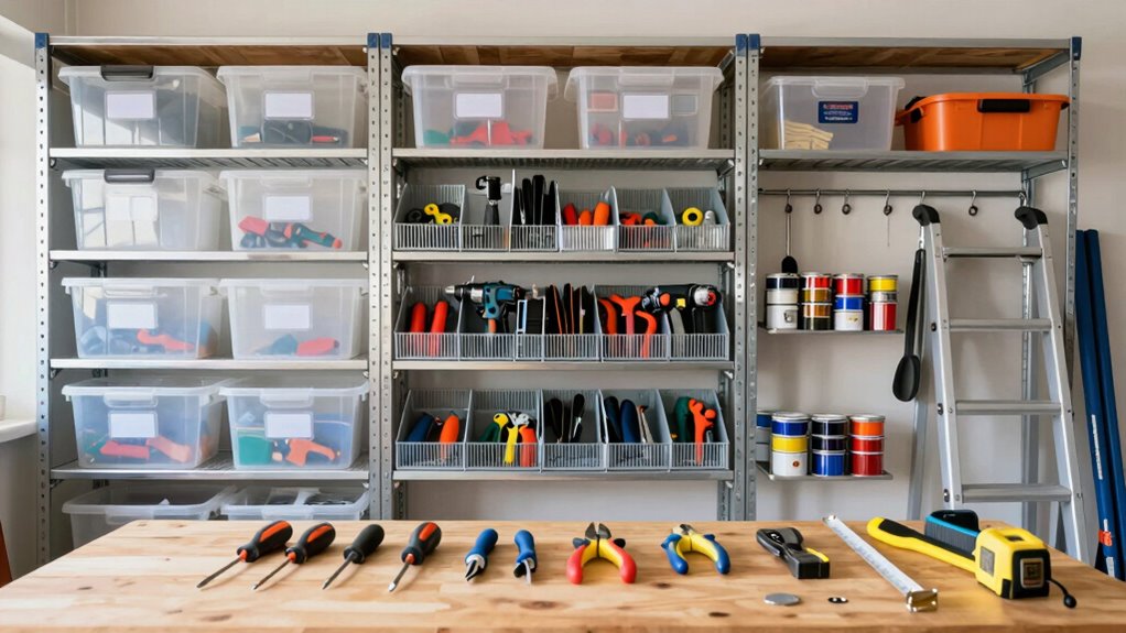 organized safe garage storage