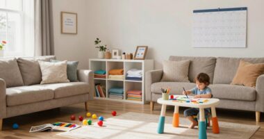 organized weekend parenting environment