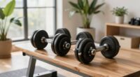 space saving adjustable dumbbells