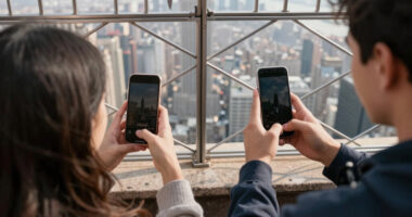 Couple On Empire State Building