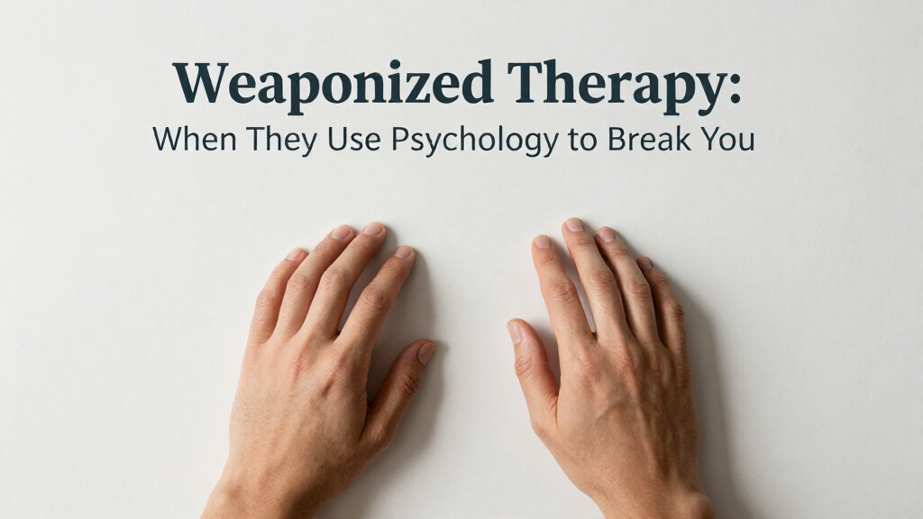 Weaponized Therapy: When They Use Psychology To Break You
